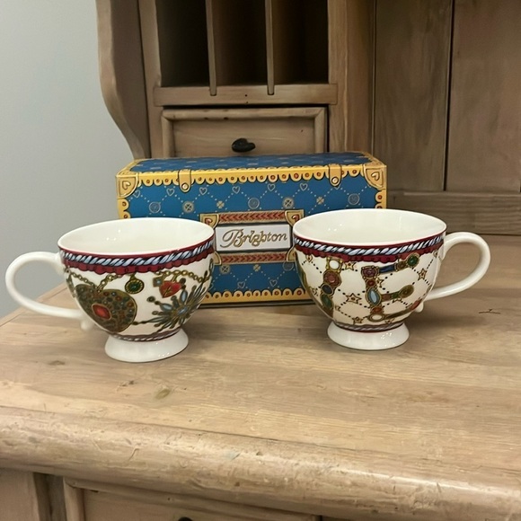 Brighton Set of 2 Large Tea Coffee Cups 2nd Edition LOVE New in Box - Picture 1 of 11